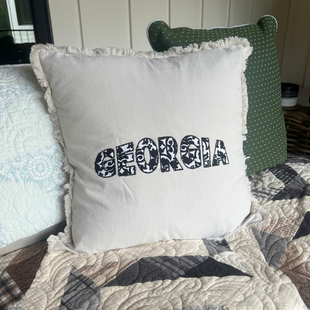 Georgia Applique Pillow
