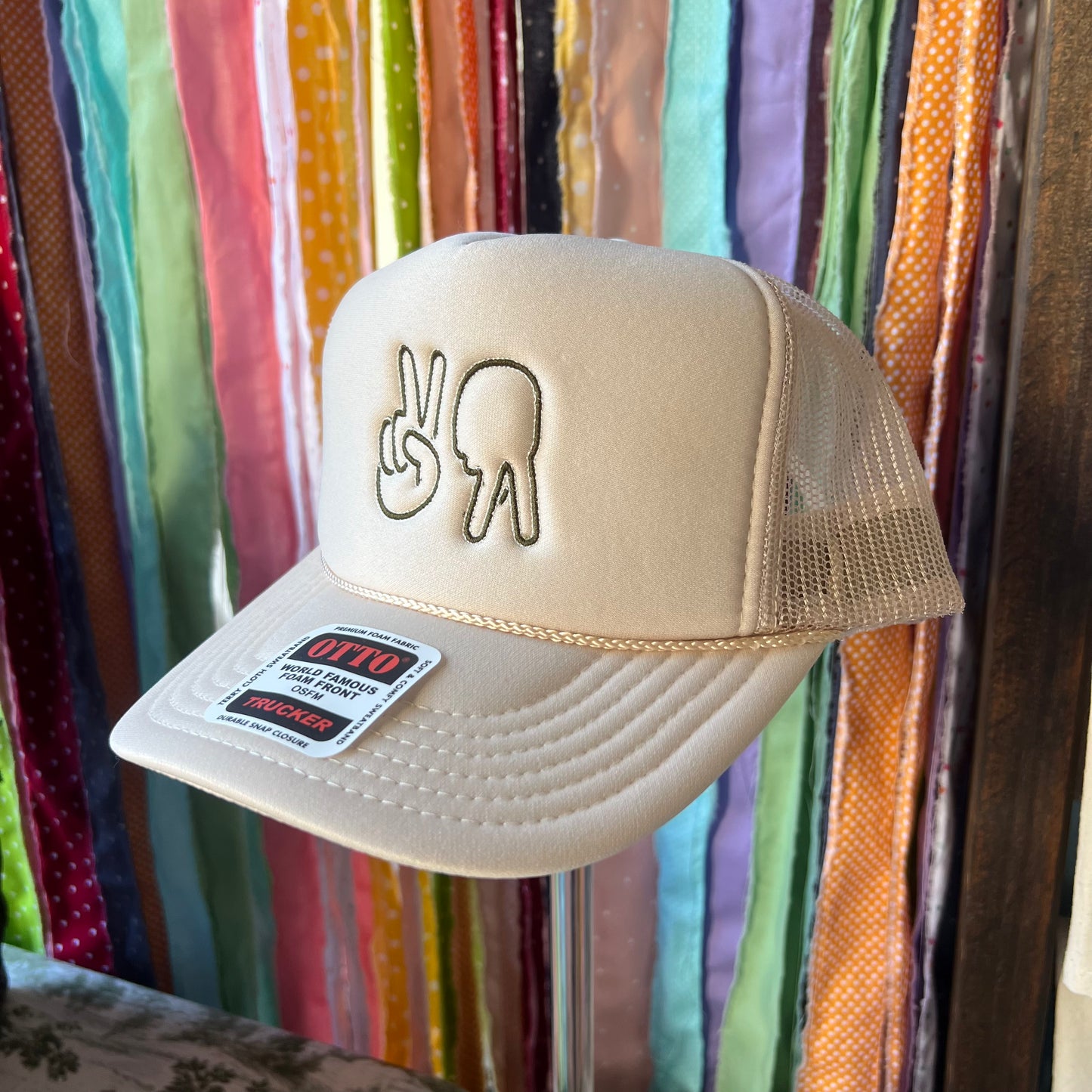 Peace Up A-Town Down Trucker Hat