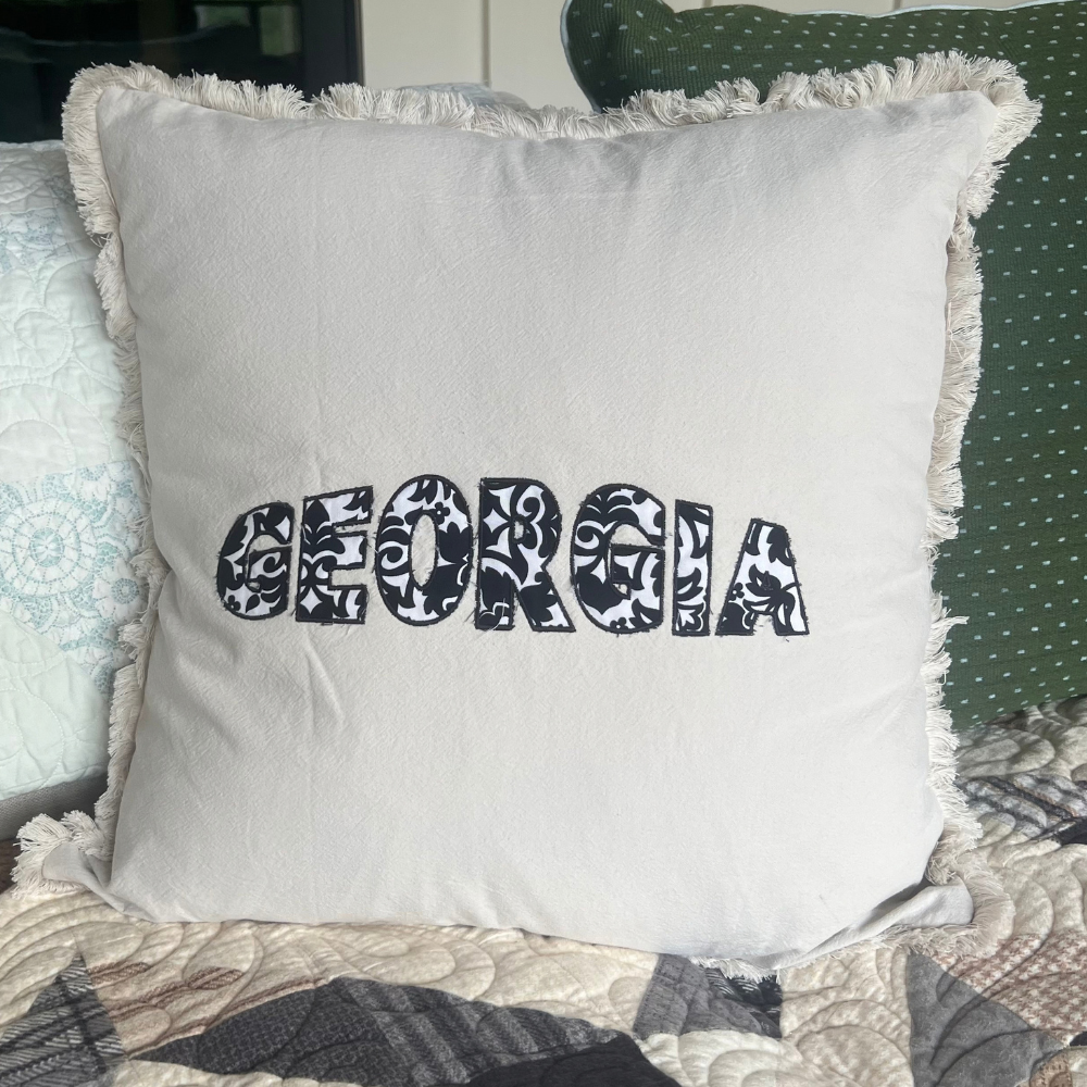 Georgia Applique Pillow