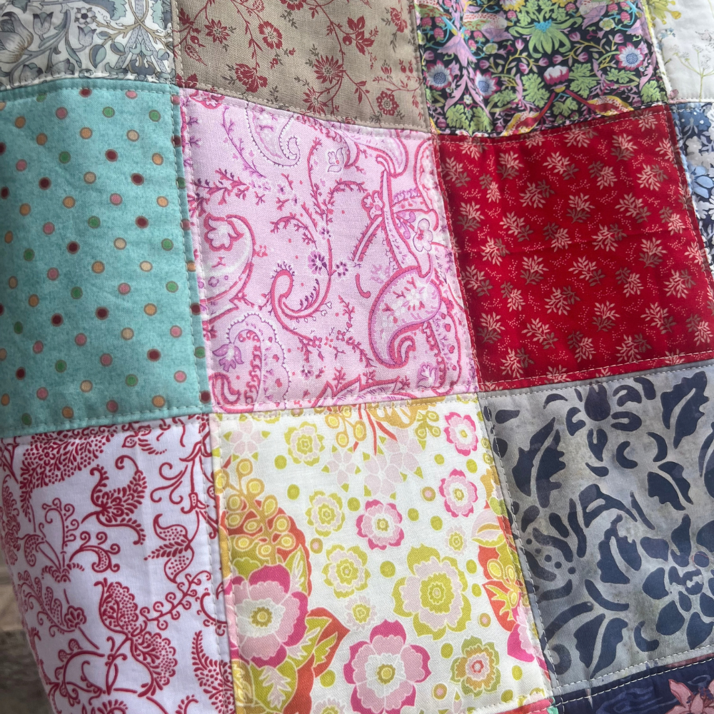 Colorful Patchwork Carry All Tote Bag