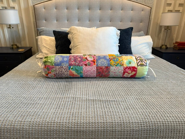 Handcrafted  multi color quilted specialty artisan  pillow