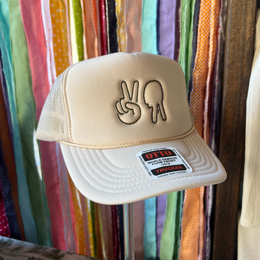 Peace Up A-Town Down Trucker Hat