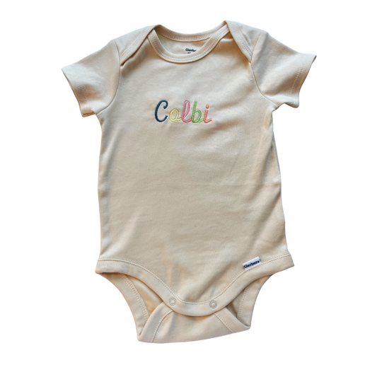 Multicolor Personalized Onesie